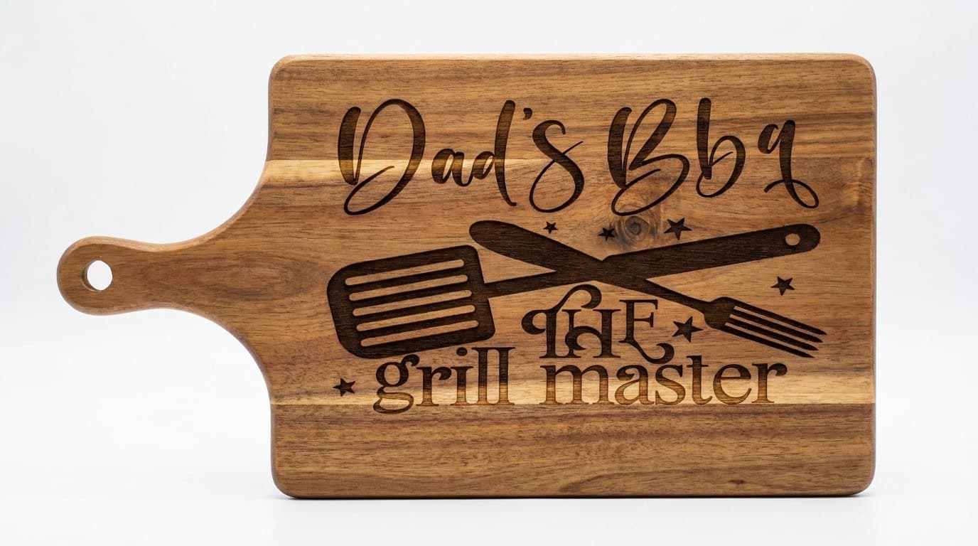 Dad's BBQ, The Grill Master cutting board, image 1