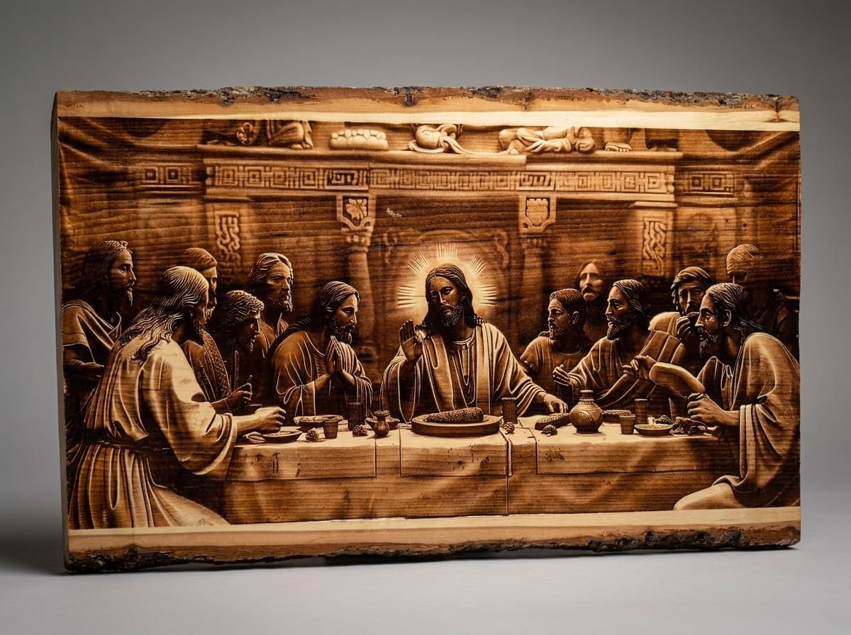 The Last Supper engraved board
