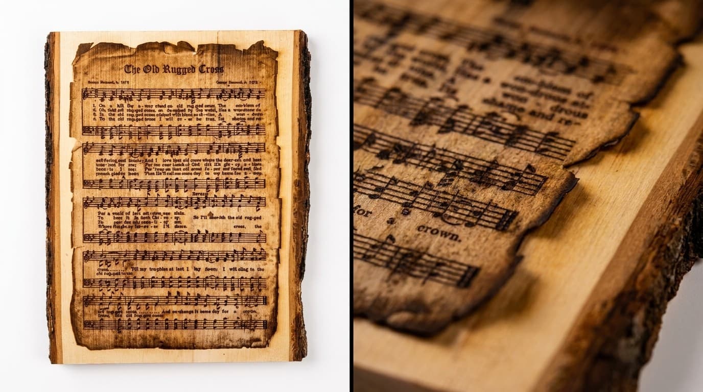 The Old Rugged Cross hymn board