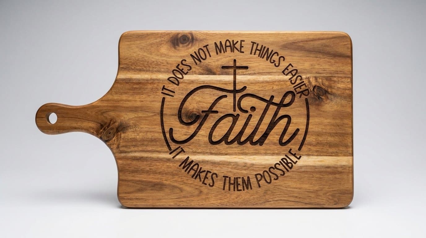 Faith cutting board, image 1